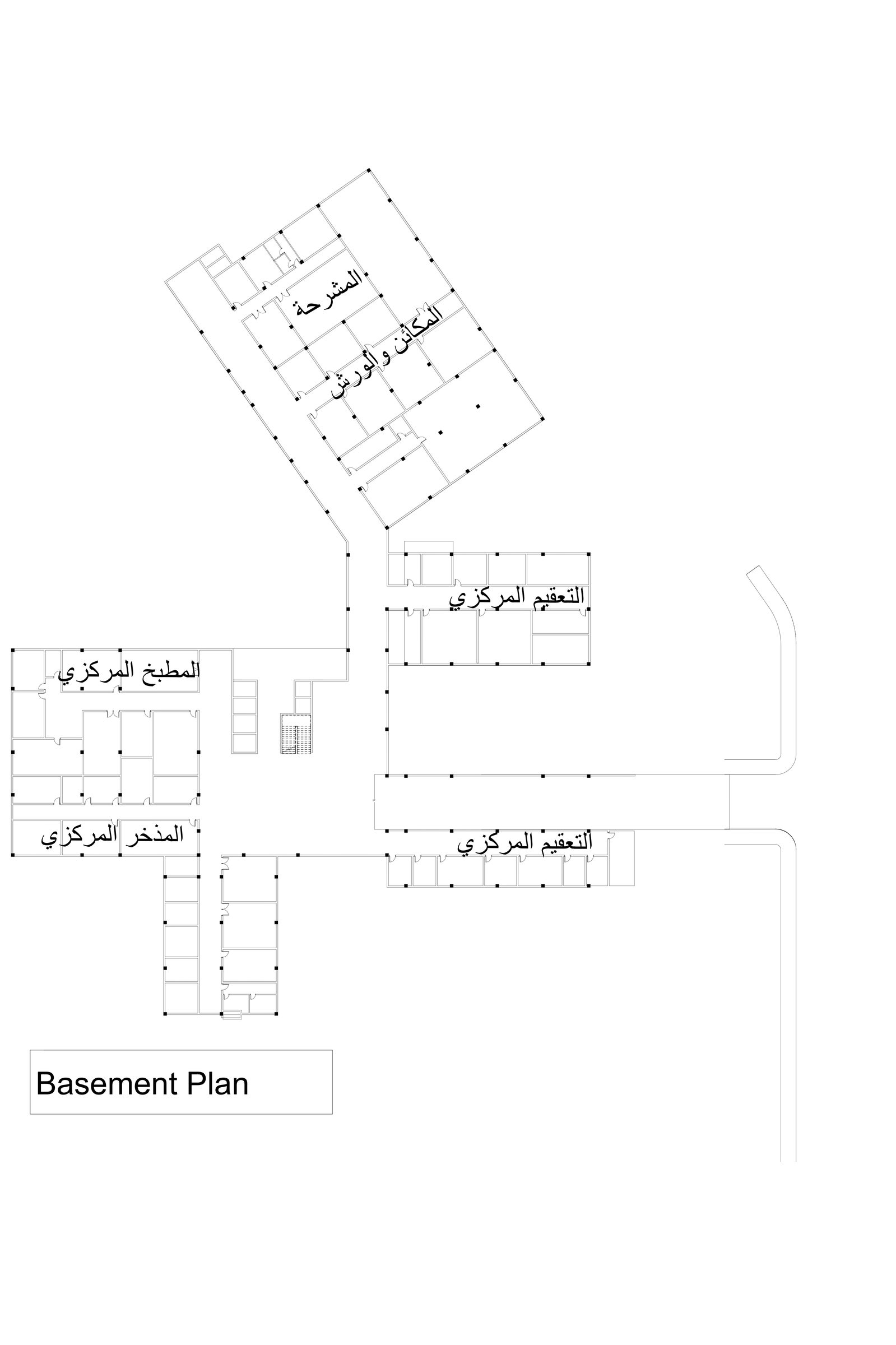 General Hospital — Basement Floor Plan