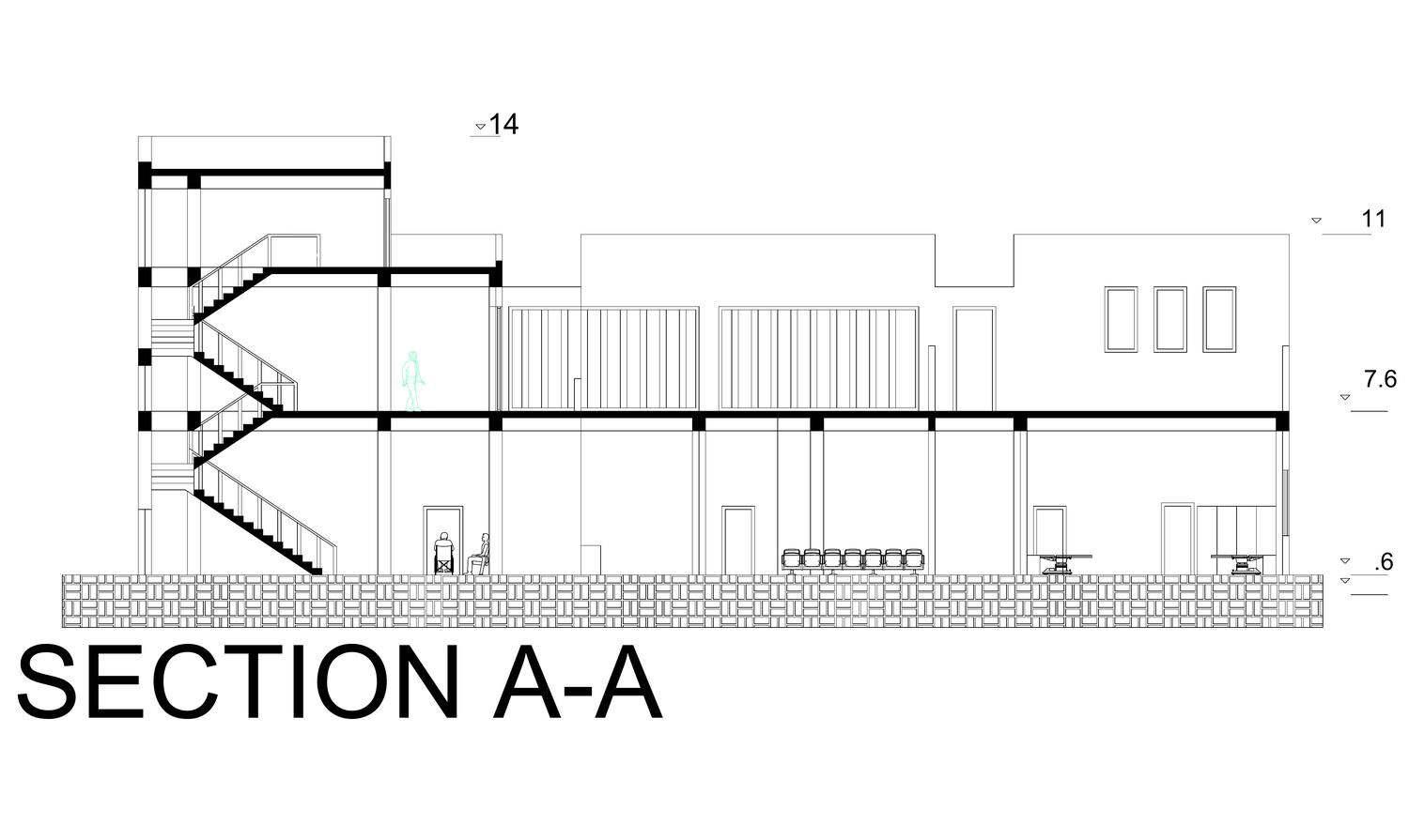 Health Center — Section A-A