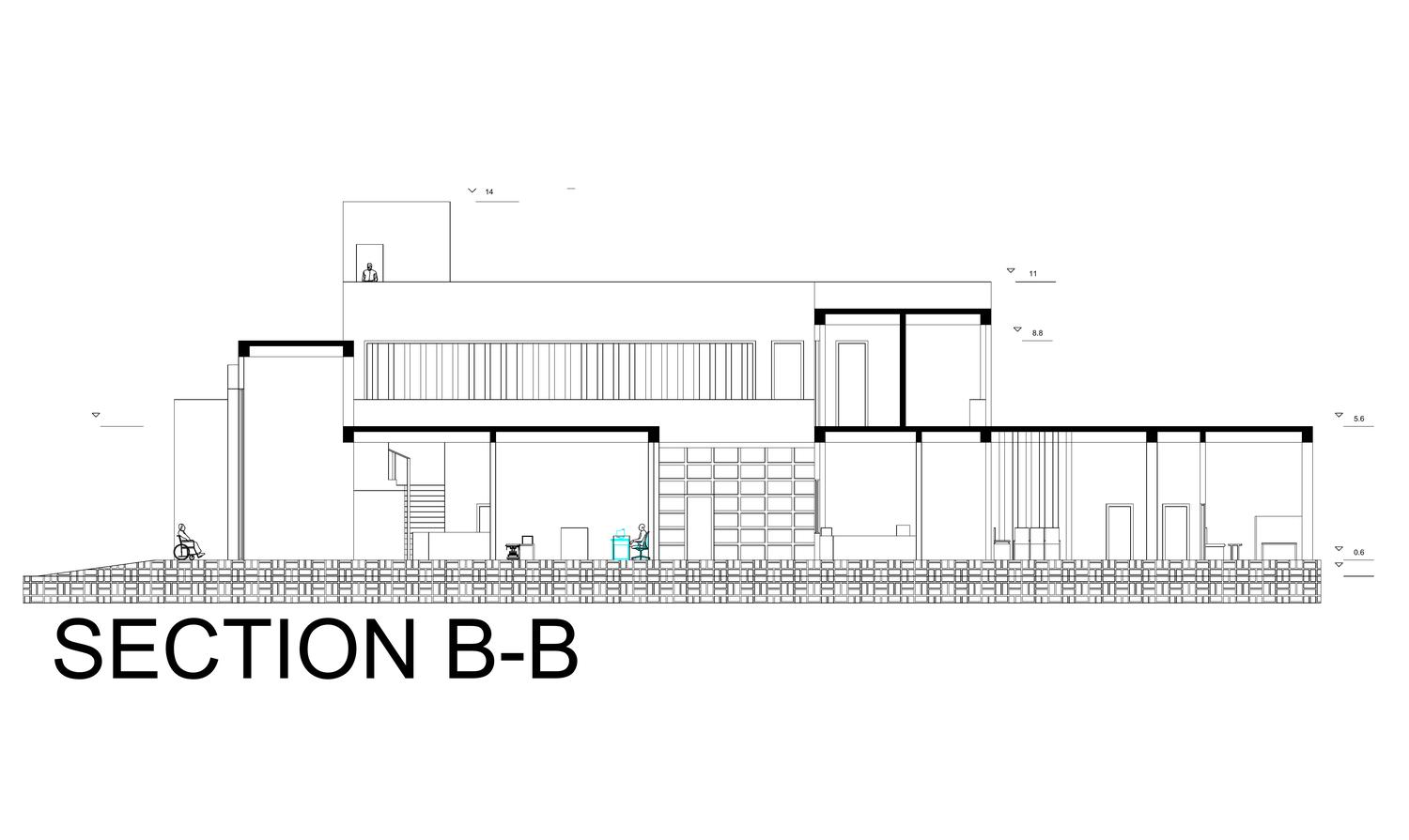 Health Center — Section B-B